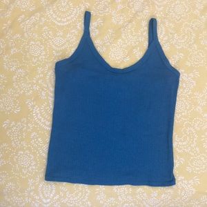 Teal Ribbed Tank Top